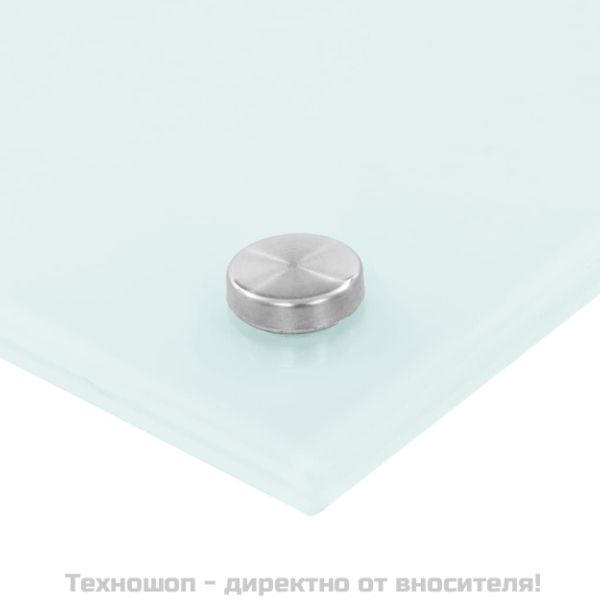 Кухненски гръб, бял, 80x40 см, закалено стъкло