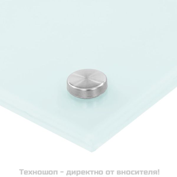 Кухненски гръб, бял, 90x60 см, закалено стъкло