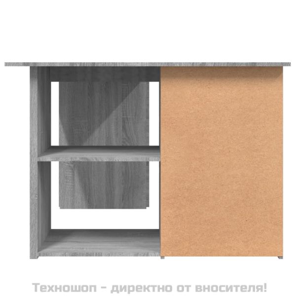 Бюро, сив сонома, 145x100x76 см, инженерно дърво