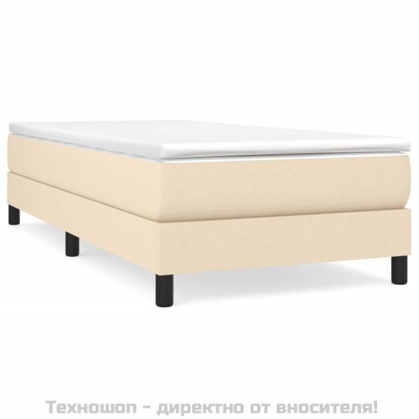 Рамка за легло с пружини, kремав, 80x200 см, плат