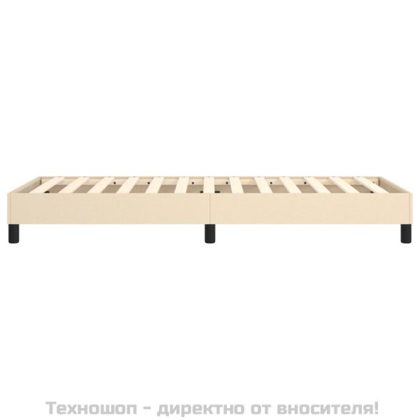 Рамка за легло с пружини, kремав, 80x200 см, плат