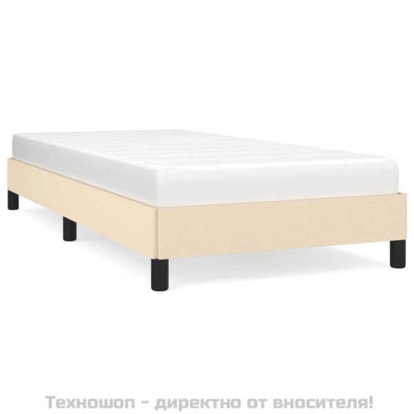 Рамка за легло без матрак, kремав, 80x200 см, плат