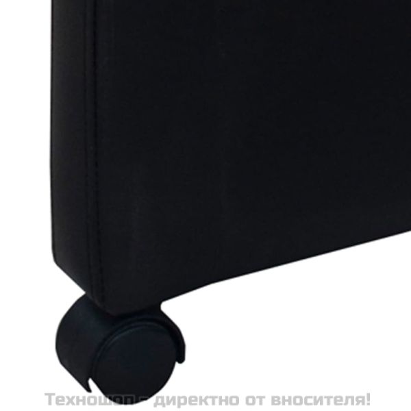 Tрапезни столове, 4 бр, черни, изкуствена кожа