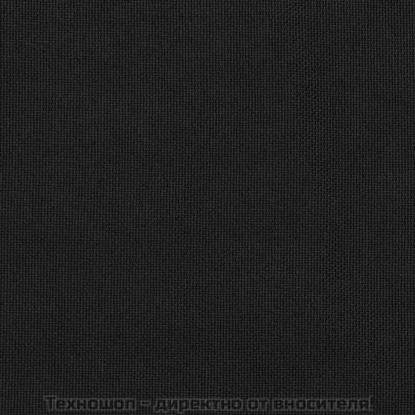 Затъмняваща завеса с пръстени имитация лен черна 290x245 см
