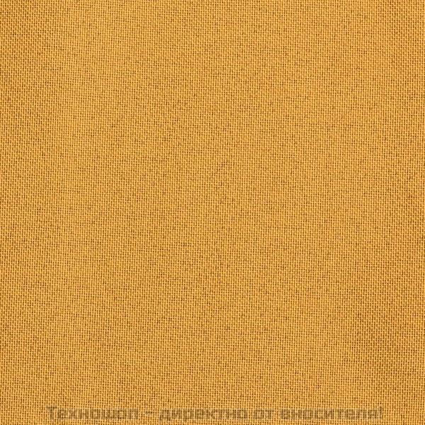 Затъмняваща завеса с пръстени имитация лен жълта 290x245 см