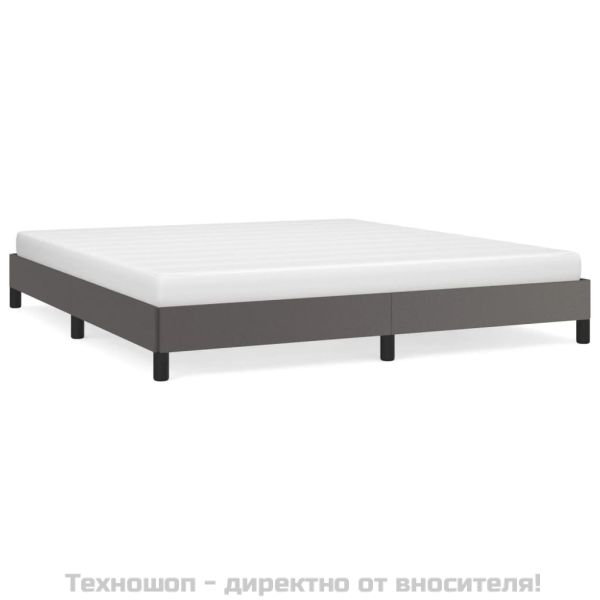 Pамка за легло сива 180x200 см изкуствена кожа