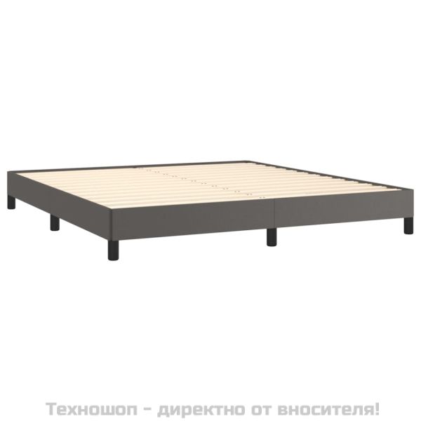 Pамка за легло сива 180x200 см изкуствена кожа