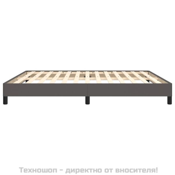 Pамка за легло сива 180x200 см изкуствена кожа