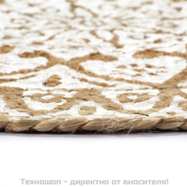 Подложки за хранене, 6 бр, бели, 38 см, кръгли, юта