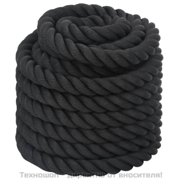 Бойно въже, черно, 12 м, 9 кг, полиестер