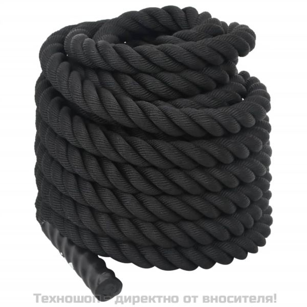 Бойно въже, черно, 12 м, 9 кг, полиестер