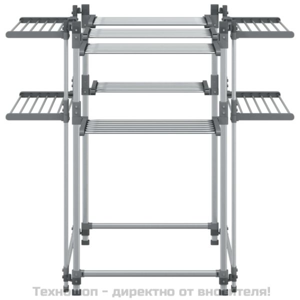 Сушилник за дрехи, 107x107x120 см, алуминий