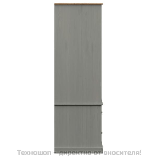 Гардероб VIGO, сив, 90x55x170 см, бор масив