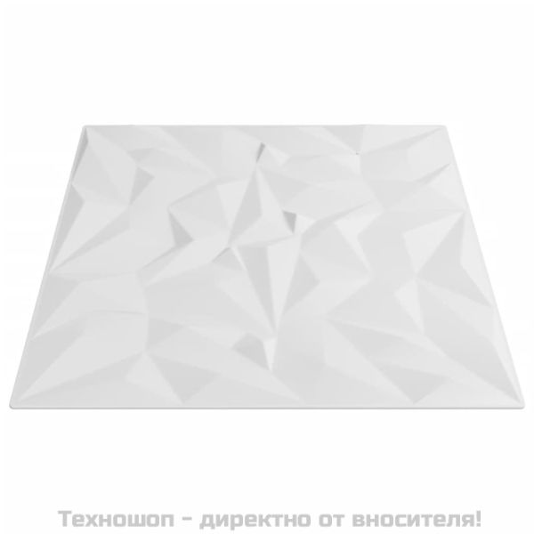 Стенни панели 48 бр бели 50x50 см XPS 12 м² аметист