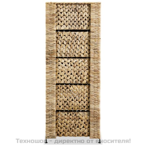Скрин с 5 чекмеджета-кошници, 25,5x37x100 см, воден хиацинт