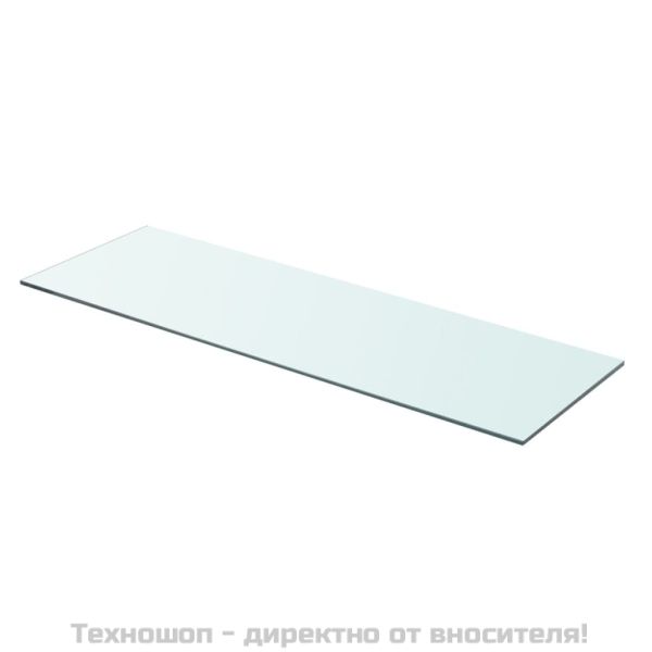 Рафтове, 2 бр, панели прозрачно стъкло, 80x25 см