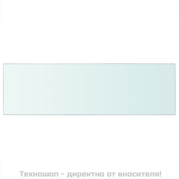 Рафтове, 2 бр, панели прозрачно стъкло, 80x25 см