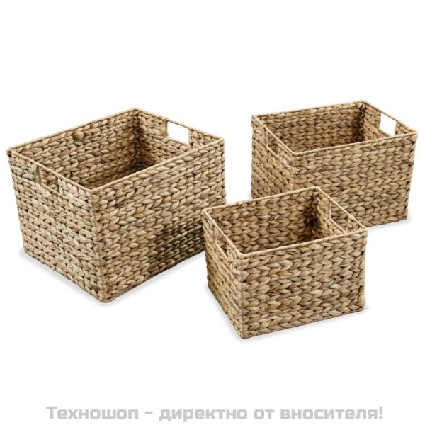 Кошници за съхранение, 3 части, воден хиацинт
