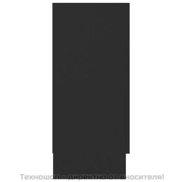 Шкаф витрина, черен, 120x30,5x70 см, ПДЧ