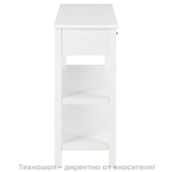 Сайдборд, бял, 110x35x80 см, МДФ