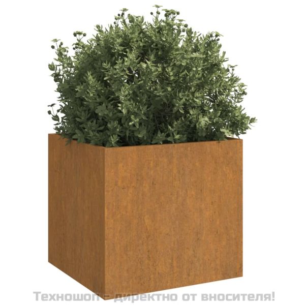 Кашпи, 2 бр, 49x47x46 см, кортенова стомана