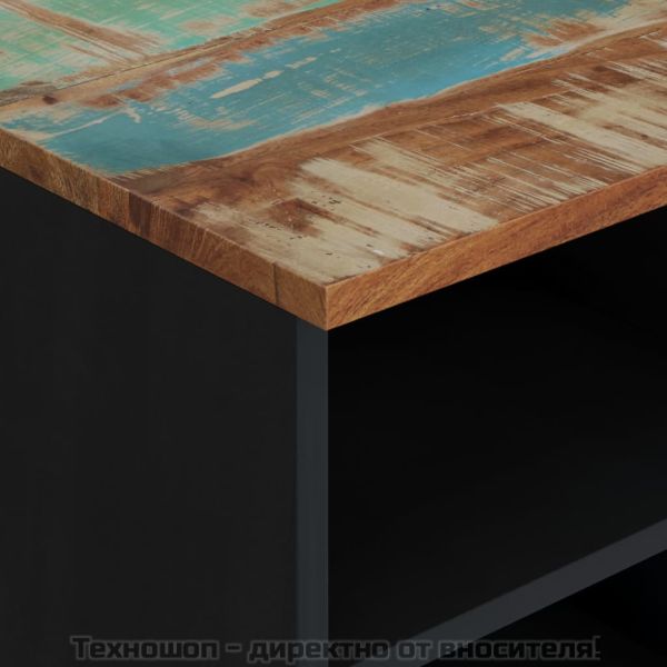 ТВ шкаф, 100x33x46 см, масивно регенерирано и инженерно дърво