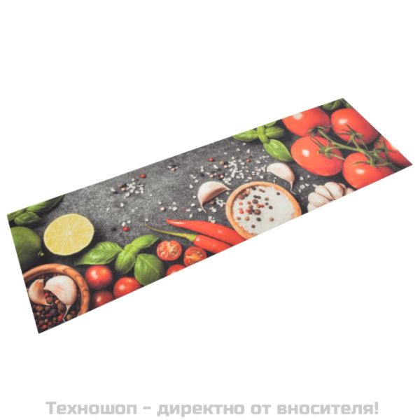 Кухненско килимче, миещо, зеленчуци, 45x150 см, кадифе