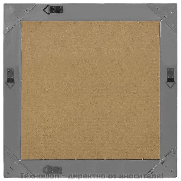 Стенно огледало, бароков стил, 60x60 см, черно