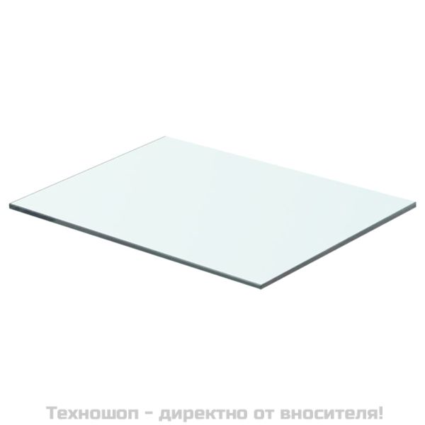 Рафтове, 2 бр, панели прозрачно стъкло, 40x25 см