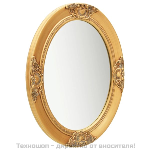 Стенно огледало, бароков стил, 50x60 см, златисто