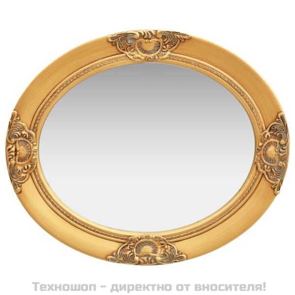 Стенно огледало, бароков стил, 50x60 см, златисто