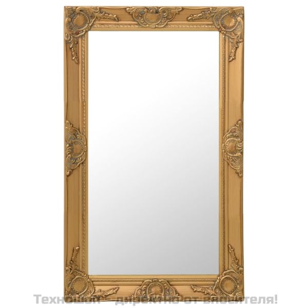 Стенно огледало, бароков стил, 50x80 см, златисто
