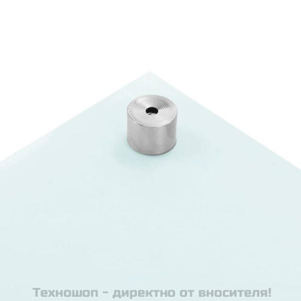 Кухненски гръб, бял, 100x60 см, закалено стъкло