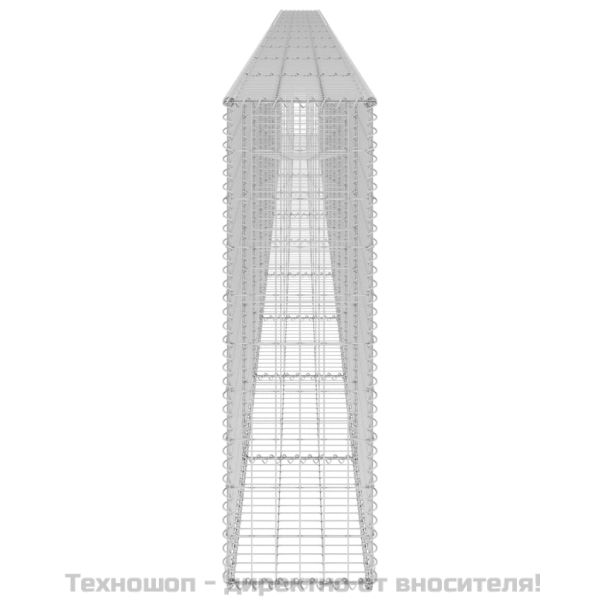 Габионна стена с капаци, поцинкована стомана, 900x30x100 см