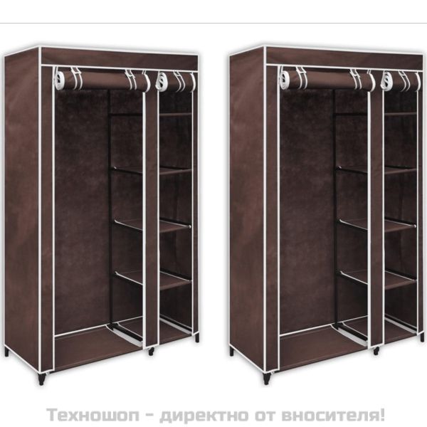Текстилни гардероби, 2 бр, кафяви
