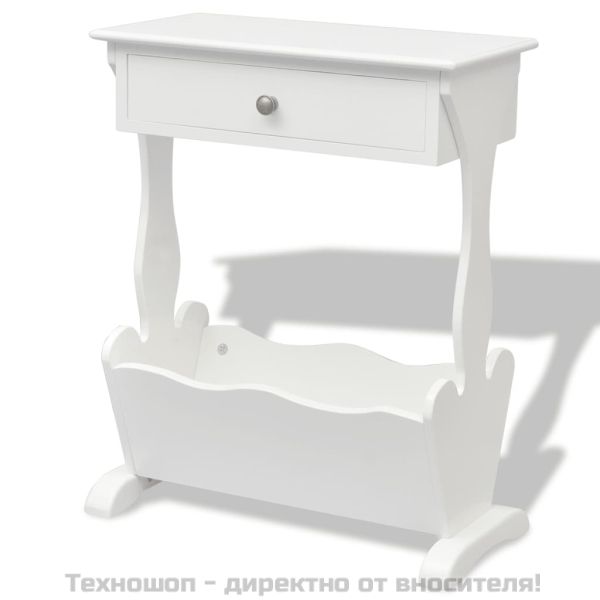 Поставка за списания Melrose, бяла