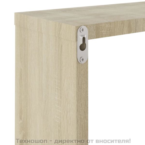 Стенни кубични рафтове, 2 бр, дъб сонома, 30x15x30 см