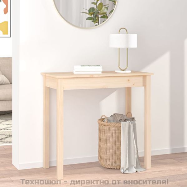 Конзолна маса 80x40x75 см борово дърво масив