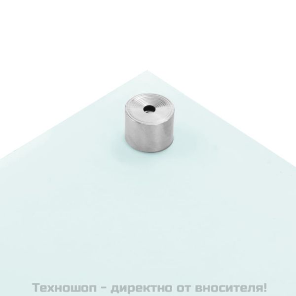 Кухненски гръб, бял, 100x50 см, закалено стъкло