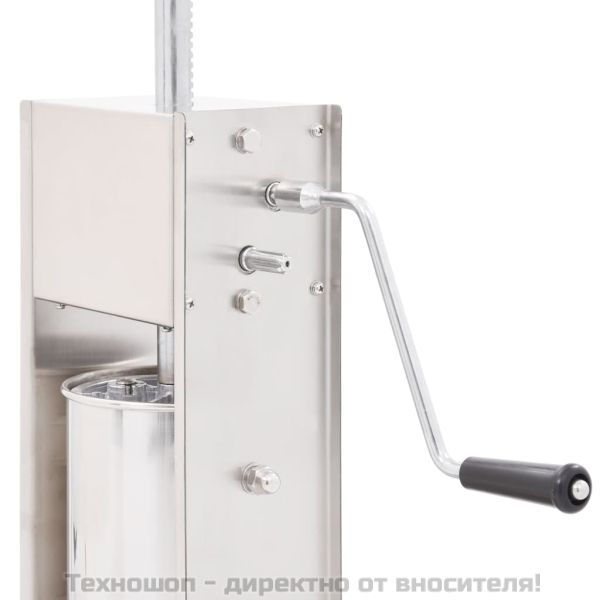 Ръчна пълначка за наденици, сребриста, 5 л, неръждаема стомана