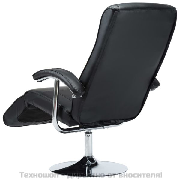 ТВ фотьойл, черен, изкуствена кожа