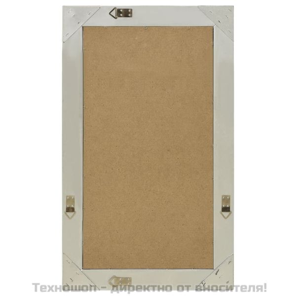 Стенно огледало, бароков стил, 50x80 см, сребристо