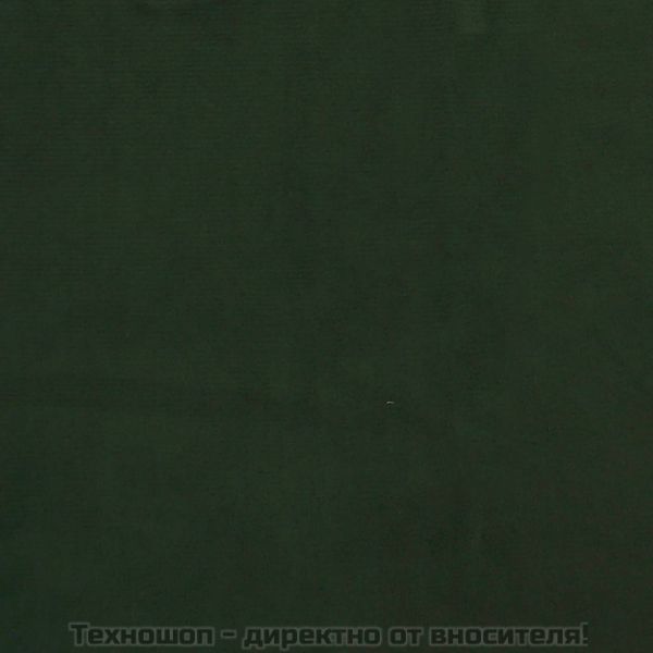 Люлеещ се стол с табуретка, тъмнозелен, кадифе