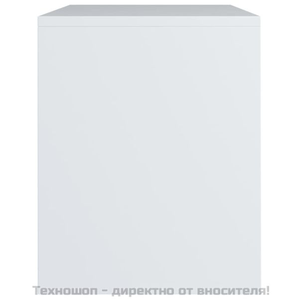 Нощно шкафче, бяло, 40x30x40 см, инженерно дърво