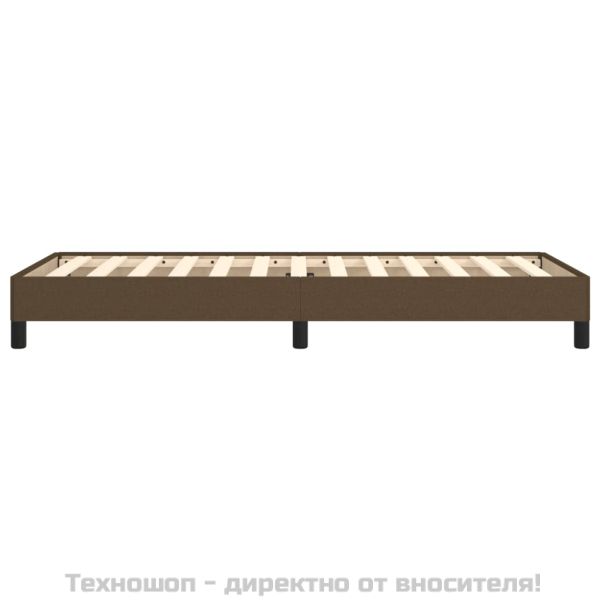Рамка за легло без матрак, тъмнокафява, 80x200 см, плат