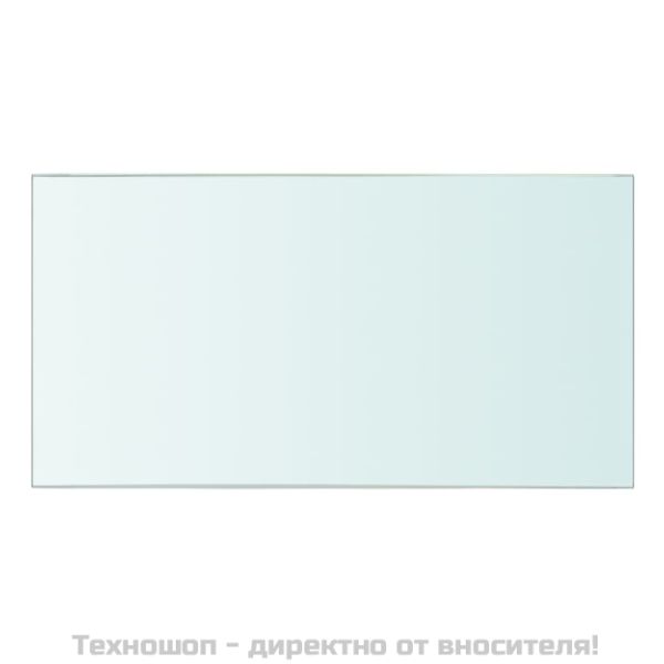 Рафтове, 2 бр, панели прозрачно стъкло, 30x12 см