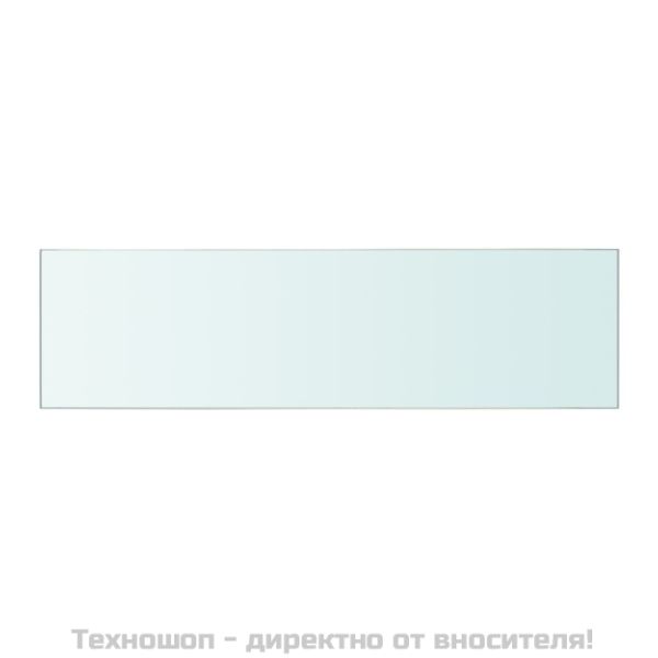 Рафтове, 2 бр, панели прозрачно стъкло, 50x12 см