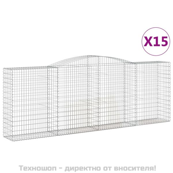 Габионни кошници арка 15 бр 400x50x140/160см поцинковано желязо