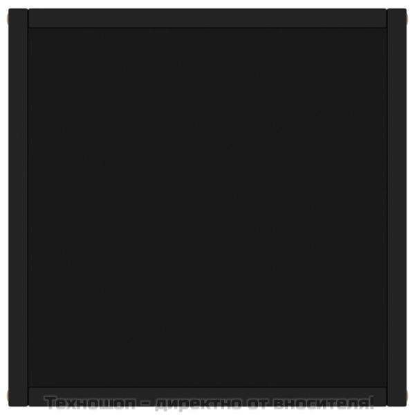 Кафе маса, черна, с черно стъкло, 40x40x50 см