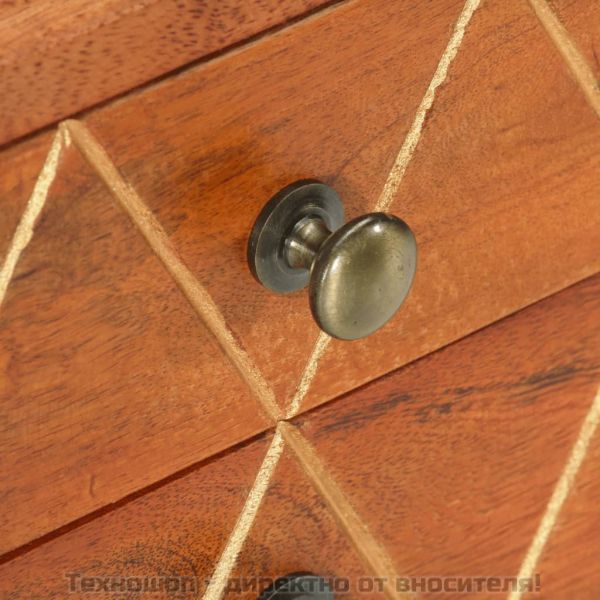 Нощно шкафче, 43x30x58 см, мангово дърво масив